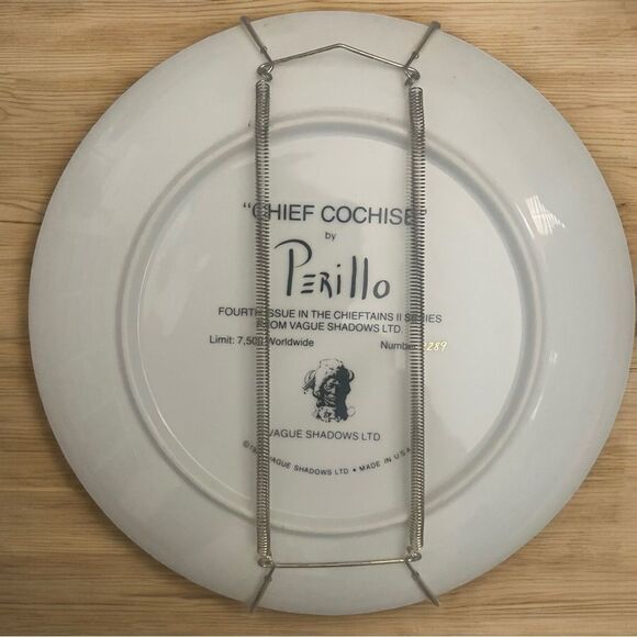 1984 Perillo “Chief Cochise” Chieftains II Series Collector's Plate #2289 - Picture 2 of 3